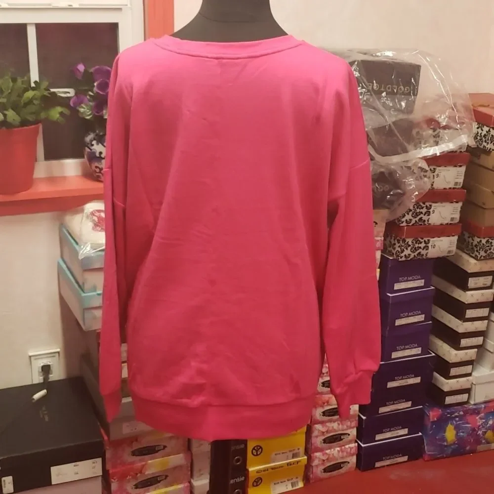 Sold @karabiel123 Stasia Plus Size 2x18-20 Pullover front pocket Pink Sweatshirt - Picture 10 of 10